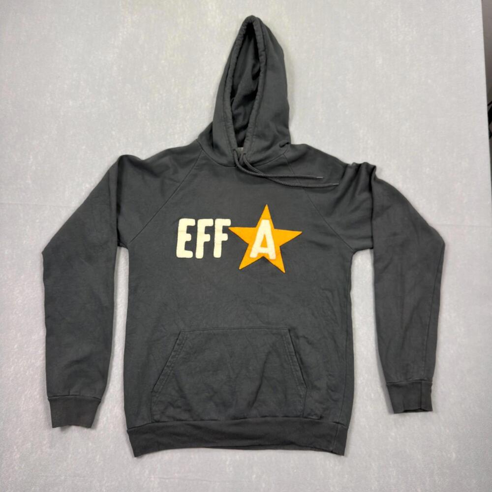 Ebbets Field Flannels Men's Pullover Hoodie Size Small -Gray- "EFFA Star" logo